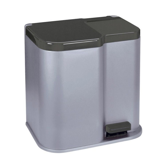 Prügikast Curver® DUO BIN 21L, hõbe/must, prügi jaoks Prügikast Curver® DUO BIN 21L, hõbe/must, prügi jaoks