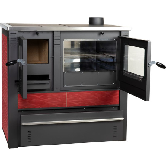 Panonia stove, red, right outlet Panonia stove, red, right outlet