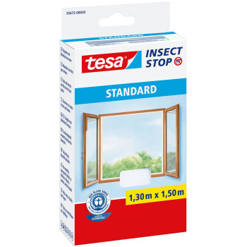 tesa® Standard net, 130x150 cm, against insects and mosquitoes, for window, white tesa® Standard net, 130x150 cm, against insects and mosquitoes, for window, white