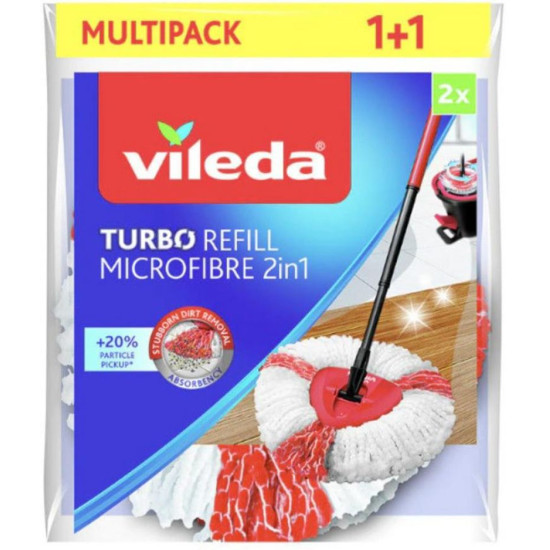 Replacement for mop Vileda TURBO 2v1, 1+1 free