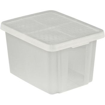 <p>The practical storage box with lid is made of the highest quality plastic. It is stackable. Reinforced bottom. An attractive and practical addition to the home. It allows you to store items for which you have previously lacked space. Color: translucent. Volume: 26 liters. Dimensions: 44x34x27 cm.</p> <p>The practical storage box with lid is made of the highest quality plastic. It is stackable. Reinforced bottom. An attractive and practical addition to the home. It allows you to store items for which you have previously lacked space. Color: translucent. Volume: 26 liters. Dimensions: 44x34x27 cm.</p>