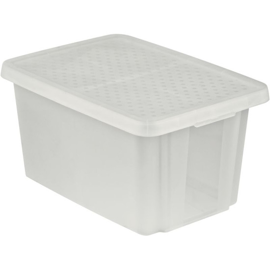 Kaanega karp Curver® ESSENTIALS 45 lit., poolläbipaistev, 57x40x30 cm Kaanega karp Curver® ESSENTIALS 45 lit., poolläbipaistev, 57x40x30 cm