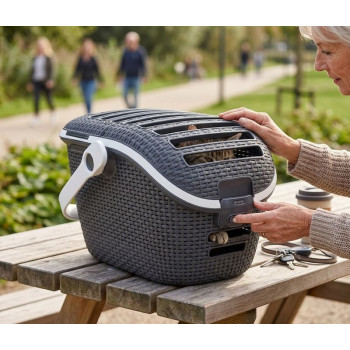 <p>The carrier is designed to provide maximum comfort to your pet while traveling. With features such as a solid closure system with a lock that ensures their safety inside, while the small opening allows you to give your pet more security without any risk of it escaping! Suitable for all types of small animals up to 10 kg.</p> <p>The carrier is designed to provide maximum comfort to your pet while traveling. With features such as a solid closure system with a lock that ensures their safety inside, while the small opening allows you to give your pet more security without any risk of it escaping! Suitable for all types of small animals up to 10 kg.</p>