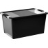 Коробка с крышкой KIS Bi-Box L, 40 л., черная, 35х55х28 см