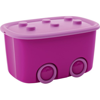 Box KIS Funny L, 46L, pink, 39x58x32 cm, with lid