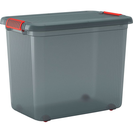 Box KIS K Latch XXL, grey/orange, 39x59x45 cm, with lid