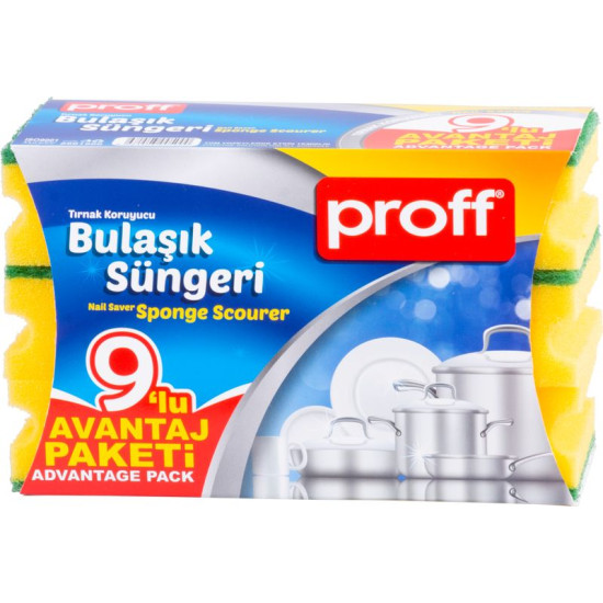 Sponge Strend Pro, nõude svamm, kööki, 9x6,5x4 cm, pakk. 9 tk