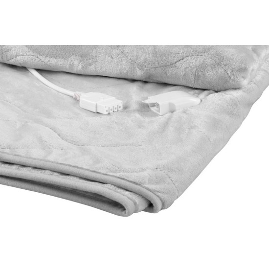 MagicHome blanket, heating, flannel, gray, 180x130 cm