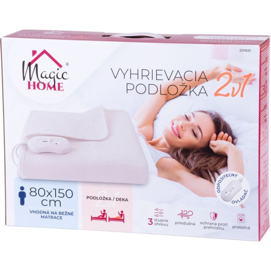 MagicHome matt, 2 in 1, tekk, soojendus, voodi jaoks, valge, 80x150 cm MagicHome matt, 2 in 1, tekk, soojendus, voodi jaoks, valge, 80x150 cm