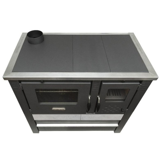 Panonia stove, grey, left outlet Panonia stove, grey, left outlet