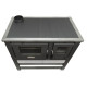 Panonia stove, grey, left outlet Panonia stove, grey, left outlet