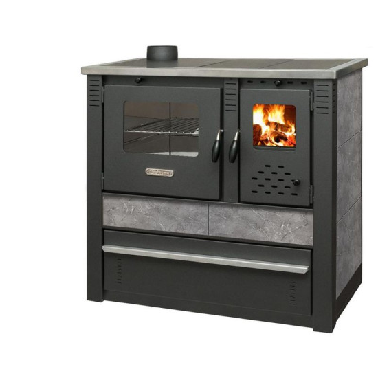 Panonia stove, grey, left outlet Panonia stove, grey, left outlet