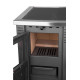 Panonia stove, grey, right outlet