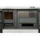 Panonia stove, grey, right outlet
