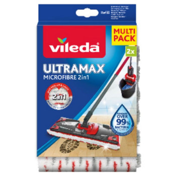 Replacement for mop Vileda Ultramax Microfibre 2in1, replacement 2 pcs