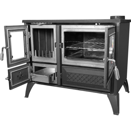 Stove 801 STELA, right outlet, black Stove 801 STELA, right outlet, black
