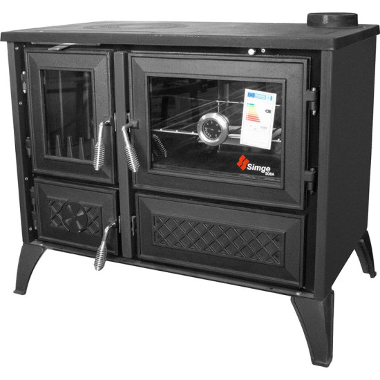 Stove 801 STELA, right outlet, black Stove 801 STELA, right outlet, black