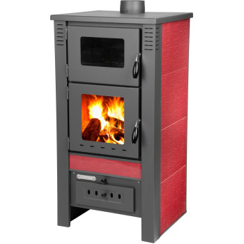 Плита Pro TAURUS Ceramic, красная, 12 кВт, 120 мм, с духовкой для выпечки