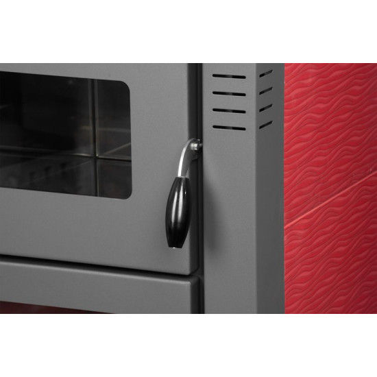 Плита Pro TAURUS Ceramic, красная, 12 кВт, 120 мм, с духовкой для выпечки