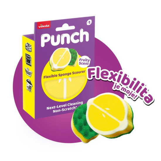 Губка Vileda Punch, лимон