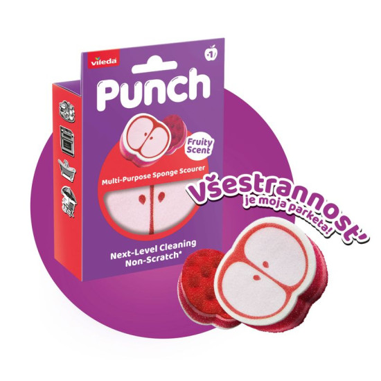 Vileda Punch sponge, apple