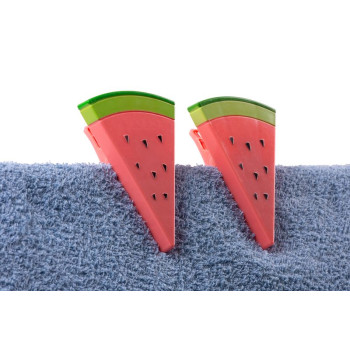 Beach towel pliers, 12x9x7,5cm, 2 pcs, melons