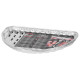 Bowl MagicHome 33x19x2.0 cm, 4 pcs, semicircular, perforated, ALU Bowl MagicHome 33x19x2.0 cm, 4 pcs, semicircular, perforated, ALU