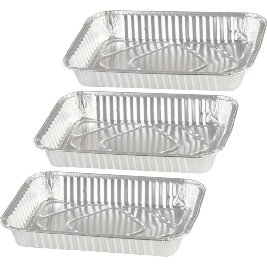 Tray MagicHome, 31.5x21.3x4.4 cm, grilling, 3 pcs, Aluminum