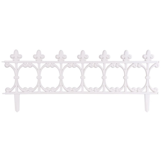 Fence Gardens F755, 87x34 cm, plastic, white, pack 4 pcs Fence Gardens F755, 87x34 cm, plastic, white, pack 4 pcs
