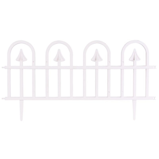 Забор Gardens F709, 61х32 см, пластик, белый, в упаковке 4 шт. Забор Gardens F709, 61х32 см, пластик, белый, в упаковке 4 шт.