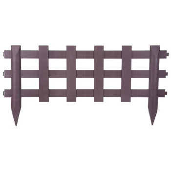 Fence Gardens F753, 100x49 cm, plastic, brown, pack 2 pcs