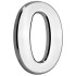 MagicHome majanumbri number “0”, isekleepuv, hõbedane, 70x100 mm, ABS