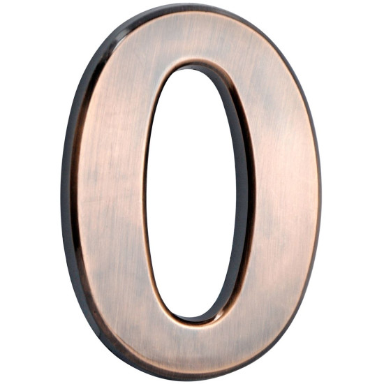 MagicHome house number  ´0´, with adhesive tape, bronze, 70x100 mm, ABS