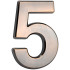 MagicHome maja number “5”, isekleepuv, pronks, 70x100 mm, ABS