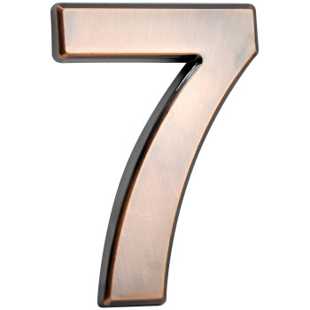 MagicHome house number ´7´, with adhesive tape, bronze, 70x100 mm, ABS