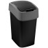 Prügikast Curver® PACIFIC FLIP BIN 25L, must/hall, jäätmete jaoks