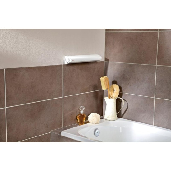 <p>Practical wall-mounted clothes dryer, space-saving, for walls up to 4.2 m apart, cord lock, automatic cord winding, 21 m drying surface = up to 2 washing machines, 3-year warranty.</p> <p>Practical wall-mounted clothes dryer, space-saving, for walls up to 4.2 m apart, cord lock, automatic cord winding, 21 m drying surface = up to 2 washing machines, 3-year warranty.</p>