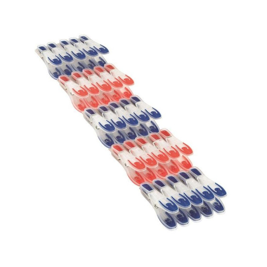 <p>Clothespins 25 pcs, dimensions: 8.5x3x31 cm. Color:white/red/blue; Material: Plastic.</p> <p>Clothespins 25 pcs, dimensions: 8.5x3x31 cm. Color:white/red/blue; Material: Plastic.</p>