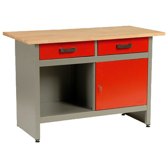 Table 1 US, work, sheet steel, 2x drawer, 1215 x 615 x 800 mm Table 1 US, work, sheet steel, 2x drawer, 1215 x 615 x 800 mm