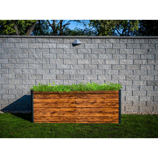 Ограждение для грядки Strend Pro Garden, 200x100x77см, 3D дизайн дерево, металл Ограждение для грядки Strend Pro Garden, 200x100x77см, 3D дизайн дерево, металл