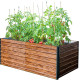 Ограждение для грядки Strend Pro Garden, 200x100x77см, 3D дизайн дерево, металл Ограждение для грядки Strend Pro Garden, 200x100x77см, 3D дизайн дерево, металл