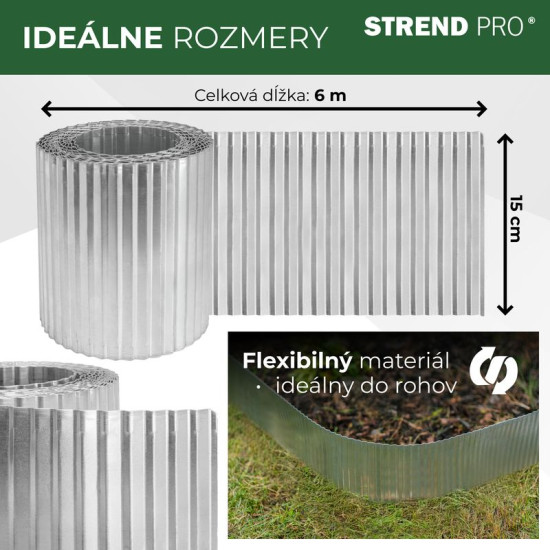 Edge Strend Pro Garden, 150 mm, L-6 m, muru, metall