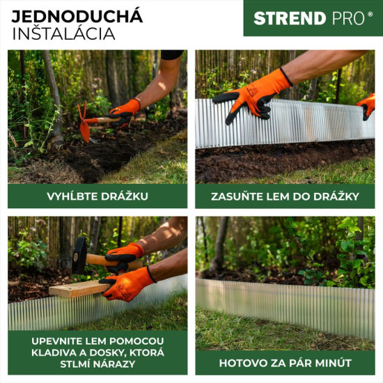 Edge Strend Pro Garden, 150 mm, L-6 m, muru, metall