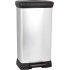 Мусорник Curver® PEDAL BIN, 50л, 29x39x73 см, черный/серебристый