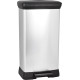Мусорник Curver® PEDAL BIN, 50л, 29x39x73 см, черный/серебристый