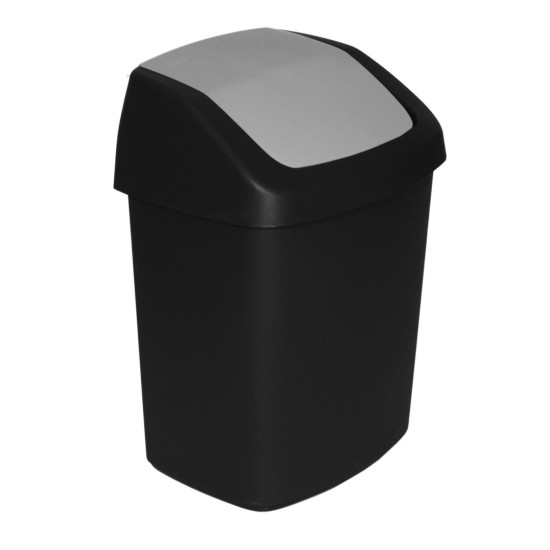 Prügikast Curver® SWING BIN, 15L, 24,8x30,6x41,8 cm, must/hall