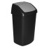 Trash bin Curver® SWING BIN, 50L, 34x40,6x66,8 cm, black/grey