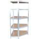 Regál Racks RAT80, do kúta, rohový, kovový, MDF, 5 políc, 180x90x40 cm, max. 150 kg/polica Regál Racks RAT80, do kúta, rohový, kovový, MDF, 5 políc, 180x90x40 cm, max. 150 kg/polica