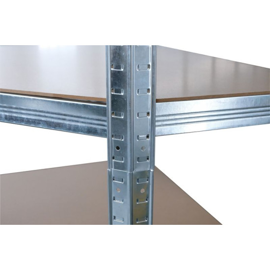 Regál Racks RAT80, do kúta, rohový, kovový, MDF, 5 políc, 180x90x40 cm, max. 150 kg/polica Regál Racks RAT80, do kúta, rohový, kovový, MDF, 5 políc, 180x90x40 cm, max. 150 kg/polica