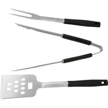 Strend Pro Grill tool set, for grilling and roasting, stainless steel, 3-piece
